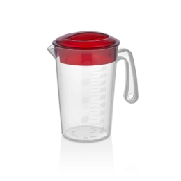 Кувшин мерный 2 л. с крышкой, п/п прозрачн. по 24 шт/уп