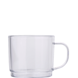 Кружка кофейная/чайная «Classique» 230мл d75мм h68мм прозрачная круглая с ручкой из поликарбоната по 100 шт/уп