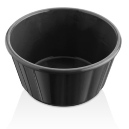 Соусник 130мл d85мм h45мм круглый чёрный из поликарбоната по 250 шт/уп