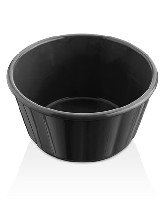 Соусник 130мл d85мм h45мм круглый чёрный из поликарбоната по 250 шт/уп