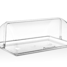 Поднос для подачи 1/1 прозрачный с крышкой Roll-Top из поликарбоната по 1 шт/уп