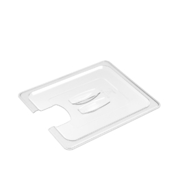 Крышка для гастроёмкости 1/2 прозрачная из поликарбоната универсальная с отверстием для ложки по 1 шт/уп24/