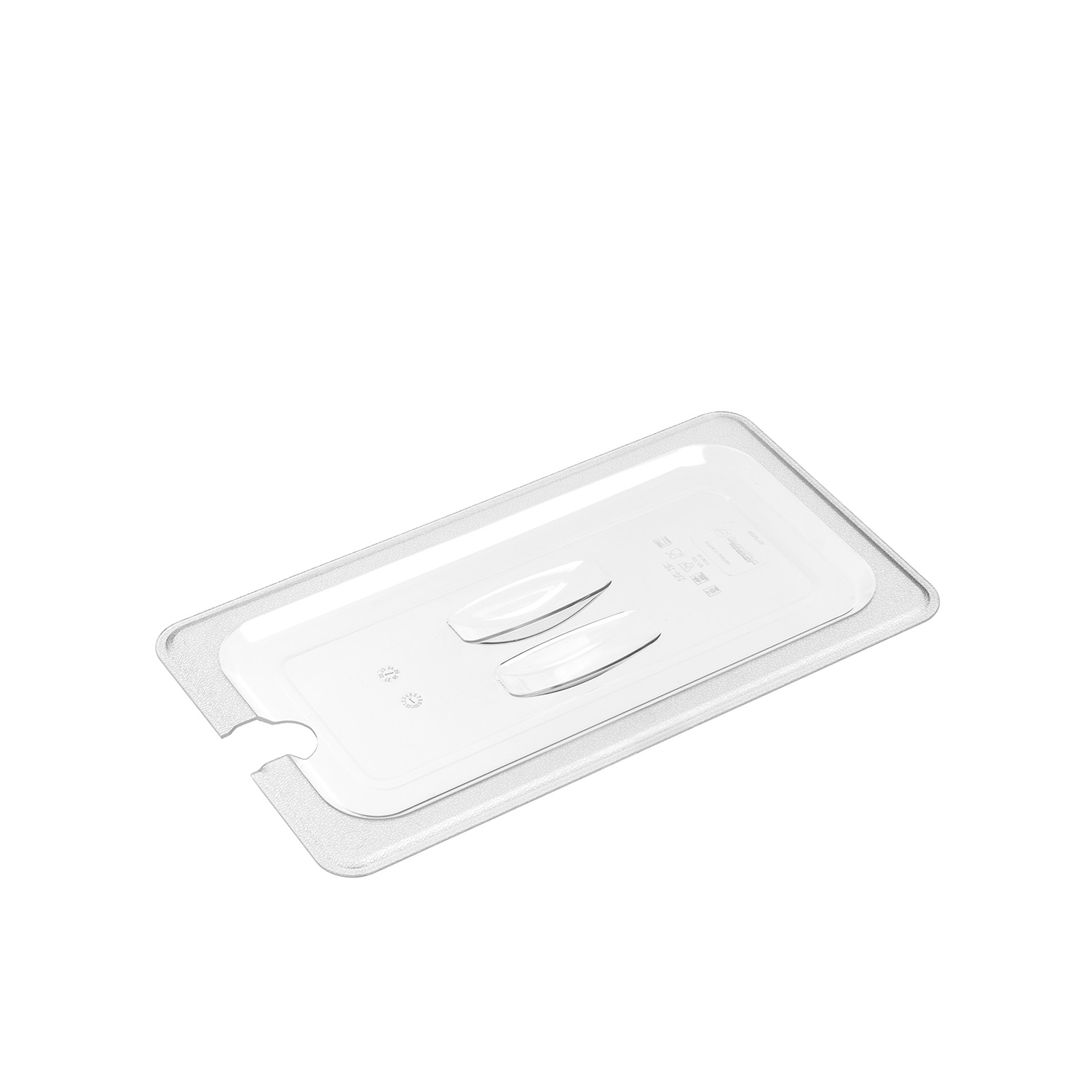 Крышка для гастроёмкости 1/3 прозрачная из поликарбоната универсальная с отверстием для ложки по 1 шт/уп36/