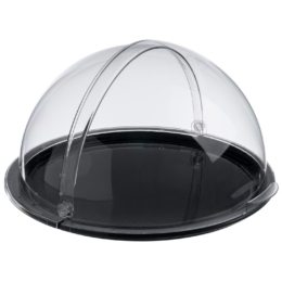 Поднос для подачи d38.5см чёрный с крышкой Roll-Top круглый из поликарбоната по 1 шт/уп