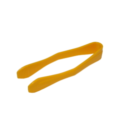 Щипцы кухонные для льда и сахара 12 см жёлтые из поликарбоната по 20 шт/уп