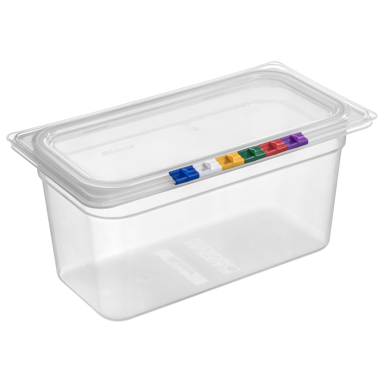 Гастроёмкость 1/3-150 5.5л п/п прозрачная с крышкой по 12 шт/уп