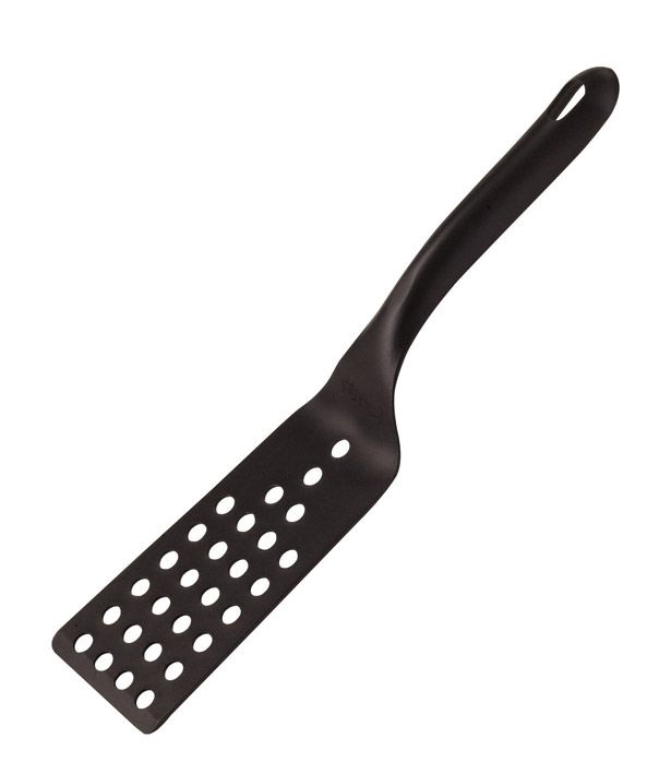 Лопатка кухонная для антиприг. поверхн. 29 см. изогнутая раб.часть 14*6,5 см. нейлон перф /1/