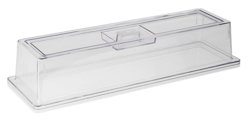 Крышка для гастроёмкости 2/4 h105мм прозрачная из поликарбоната по 1 шт/уп