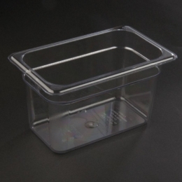 Гастроёмкость 1/4-150 4л прозрачная без крышки глубокая из поликарбоната по 24 шт/уп