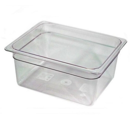 Гастроёмкость 1/2-150 8.9л прозрачная без крышки глубокая из поликарбоната по 12 шт/уп