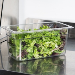 Гастроёмкость 1/3-150 5.5л прозрачная без крышки глубокая из поликарбоната по 24 шт/уп