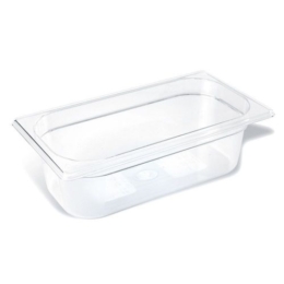 Гастроёмкость 1/3-100 3.8л прозрачная без крышки глубокая из поликарбоната по 24 шт/уп