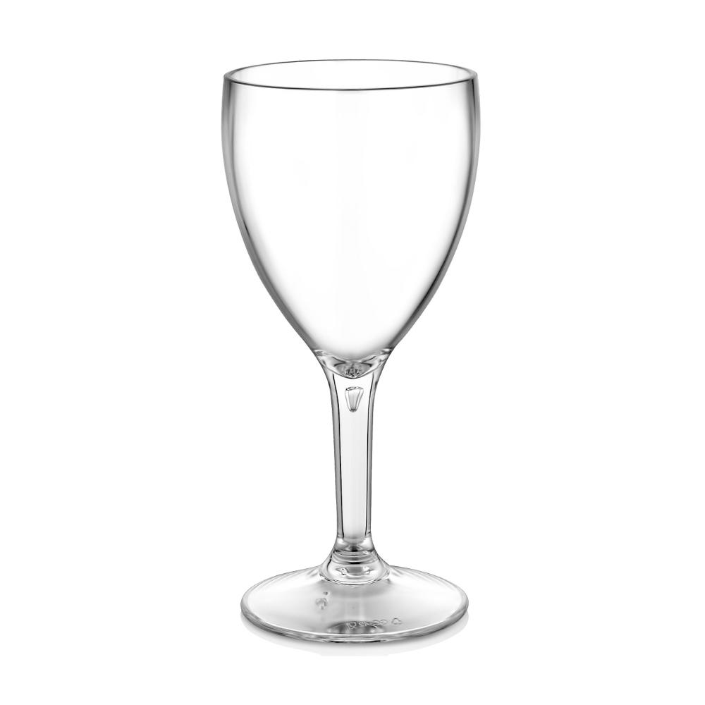 Бокал для вина «Classique» 255мл d75мм h165мм прозрачный из поликарбоната с высокой прозрачной ножкой по 50 шт/уп