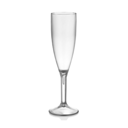 Бокал для шампанского «Classique» 180мл d55мм h220мм прозрачный из поликарбоната с высокой прозрачной ножкой по 50 шт/уп