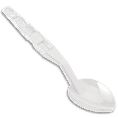 Ложка гарнирная 280мм белая из поликарбоната по 10 шт/уп (400 шт/кор)