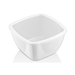 Соусник  50мл 50x50x30мм квадратный белый из поликарбоната маленький по 250 шт/уп