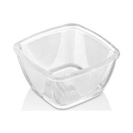 Соусник 100мл 70x70x35мм квадратный прозрачный из поликарбоната по 250 шт/уп