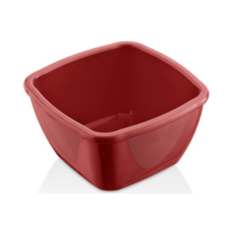 Соусник 100мл 70x70x35мм квадратный красный из поликарбоната по 250 шт/уп