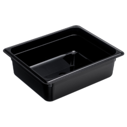 Гастроемкость 1/2-100 6л чёрная без крышки глубокая из поликарбоната по 1 шт/уп