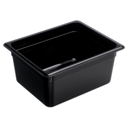 Гастроемкость 1/2-150 8,7л чёрная без крышки глубокая из поликарбоната по 1 шт/уп