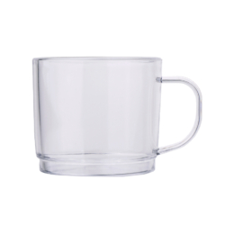 Кружка кофейная/чайная «Classique» 230мл d75мм h68мм прозрачная круглая с ручкой из поликарбоната по 100 шт/уп