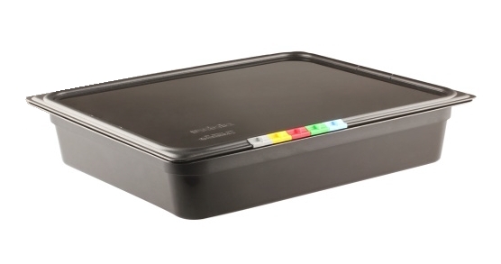 Гастроёмкость 1/2-40 2.3л чёрная без крышки глубокая пластиковая по 24 шт/уп