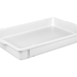 Контейнер для теста 650*430*80 мм. (-20/+70) прямой, сплошной, белый, полипропилен /1/2/