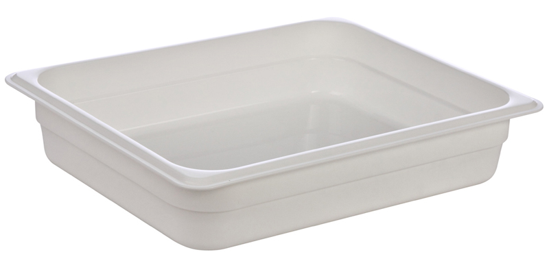 Гастроёмкость 1/2-65 3.8л белая без крышки глубокая пластиковая по 14 шт/уп