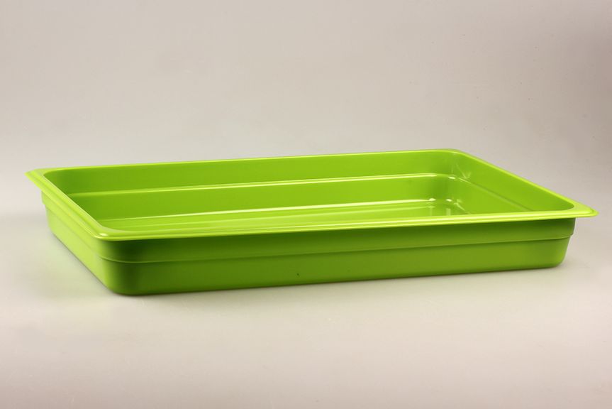 Гастроёмкость 1/1-65 8.5л зелёная без крышки глубокая пластиковая по 7 шт/уп