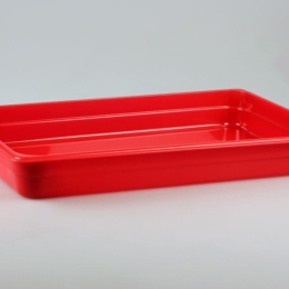 Гастроёмкость 1/1-65 8.5л красная без крышки глубокая пластиковая по 7 шт/уп