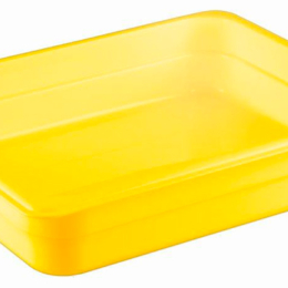 Гастроёмкость 1/2-65 3.8л жёлтая без крышки глубокая пластиковая по 14 шт/уп