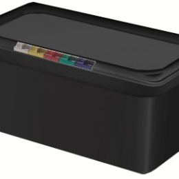 Гастроёмкость 1/3-150 5.5л чёрная без крышки глубокая пластиковая по 12 шт/уп