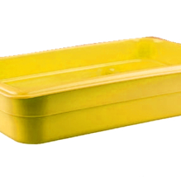 Гастроёмкость 1/3-65 2.4л жёлтая без крышки глубокая пластиковая по 7 шт/уп
