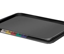 Крышка для гастроёмкости 1/2 пластиковая чёрная /1/8/