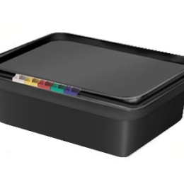 Гастроёмкость 1/2-100 6л чёрная без крышки глубокая пластиковая по 12 шт/уп