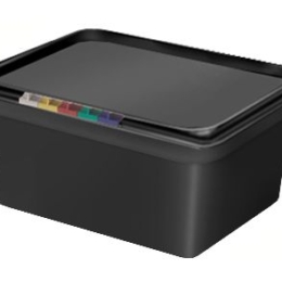 Гастроёмкость 1/2-150 8.9л чёрная без крышки глубокая пластиковая по 8 шт/уп