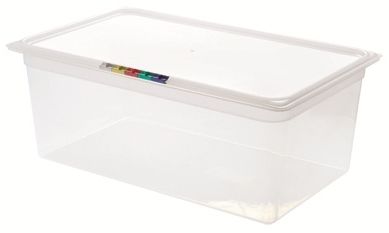 Гастроёмкость 1/1-200 26.5л прозрачная без крышки глубокая пластиковая по 3 шт/уп