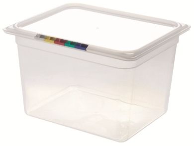 Гастроёмкость 1/2-200 11.7л прозрачная без крышки глубокая пластиковая по 6 шт/уп