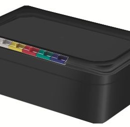 Гастроёмкость 1/4-100 2.8л чёрная без крышки глубокая пластиковая по 24 шт/уп