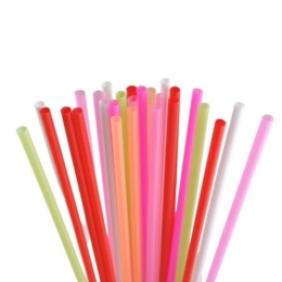 Трубочки 370×5.2мм для сахарной ваты прямые цветные по 500 шт/уп