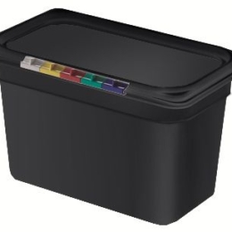 Гастроёмкость 1/4-150 4л чёрная без крышки глубокая пластиковая по 16 шт/уп