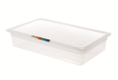 Гастроёмкость 1/1-65 8.5л прозрачная без крышки глубокая пластиковая по 7 шт/уп