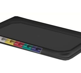 Крышка для гастроёмкости 1/3 пластиковая чёрная /1/36/