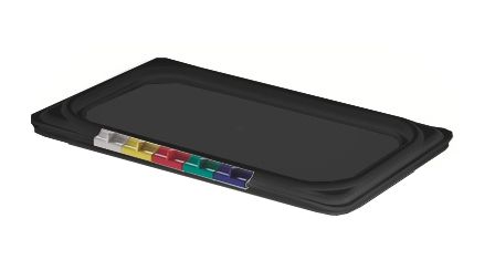 Крышка для гастроёмкости 1/3 пластиковая чёрная /1/36/