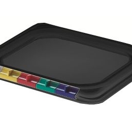 Крышка для гастроёмкости 1/6 пластиковая чёрная /1/12/