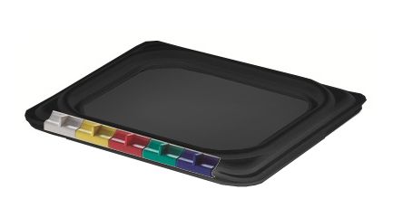 Крышка для гастроёмкости 1/6 пластиковая чёрная /1/12/