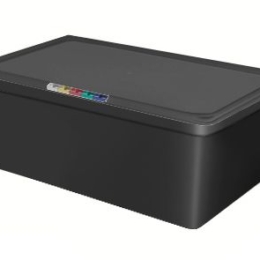 Гастроёмкость 1/1-200 26.5л чёрная без крышки глубокая пластиковая по 3 шт/уп