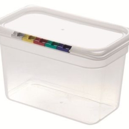 Гастроёмкость 1/4-150 4л прозрачная без крышки глубокая пластиковая по 16 шт/уп