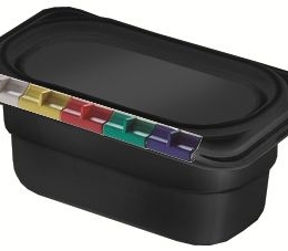 Гастроёмкость 1/9-65 0.6л чёрная без крышки глубокая пластиковая по 42 шт/уп