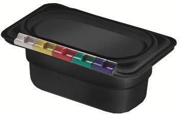 Гастроёмкость 1/9-65 0.6л чёрная без крышки глубокая пластиковая по 42 шт/уп